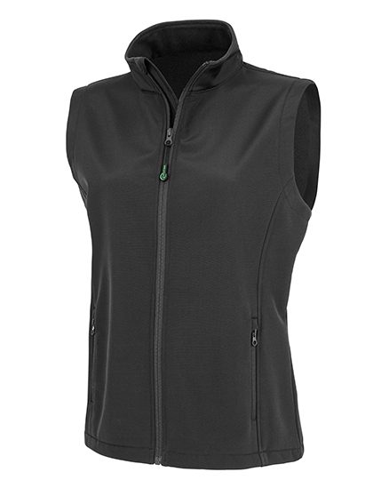 Women´s Recycled 2-Layer Printable Softshell Bodywarmer – Result Recycled in Black