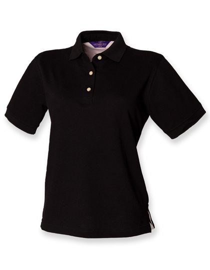 Ladies´ Classic Cotton Piqué Polo Shirt – Henbury in Black