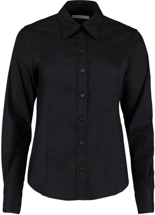 Oxford Bluse langarm KK 702 (6-24) – Kustom Kit in Black