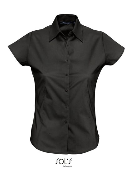 Women´s Stretch-Blouse Excess Short Sleeve – SOL´S in Black