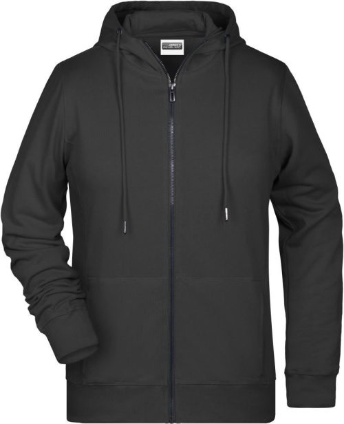 Damen Kapuzen Sweatjacke 8025 – Daiber in Black