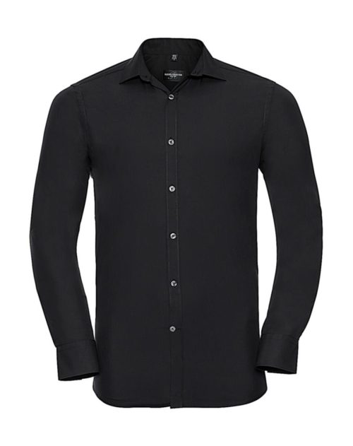 Men's Ls Ultimate Stretch Shirt 0R960M0 – Russell Collection in Black