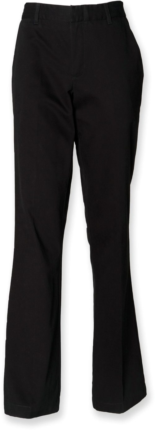 Ladies´ 65/35 Poly/Cotton Chino – Henbury in Black