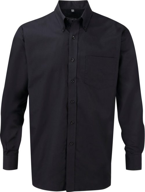 Men's Long Sleeve Easy Care Oxford Shirt R-932M-0 – Russell in Black