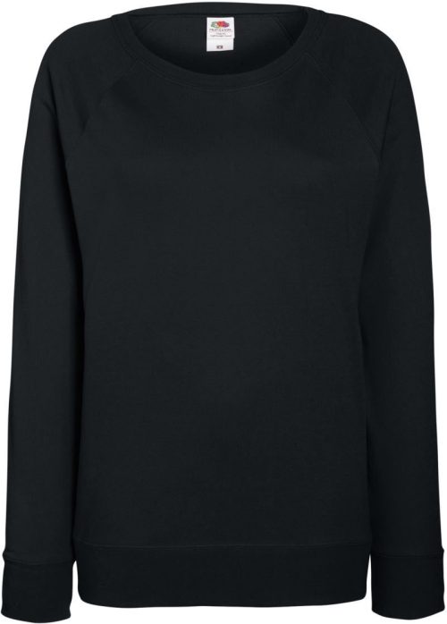 Damen Raglan Sweater Lady-Fit LW Raglan Sweat – Fruit of the Loom in Black