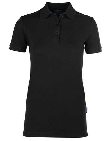 Women´s Luxury Stretch Polo – HRM in Black