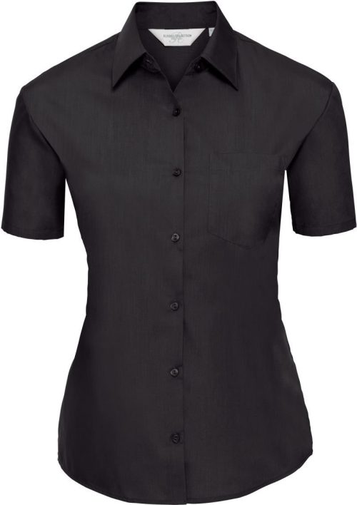 Popeline Bluse kurzarm 935F – Russell Athletic in Black
