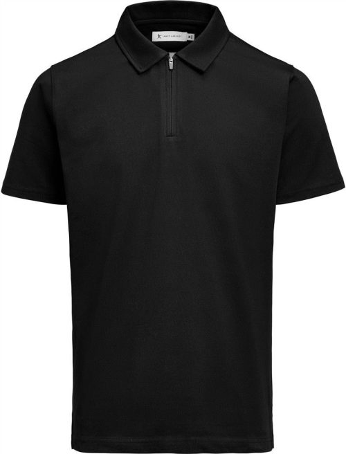 Herren Piqué Polo mit Zip Montana Polo – James Harvest in Black