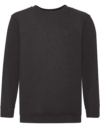 Kids´ Classic Set-In Sweat – Fruit of the Loom in Black