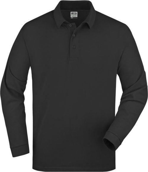 Schweres Piqué Polo langarm JN 22 – Daiber in Black