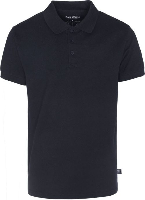 Schweres Herren Piqué Polo PQM – Pure Waste in Black
