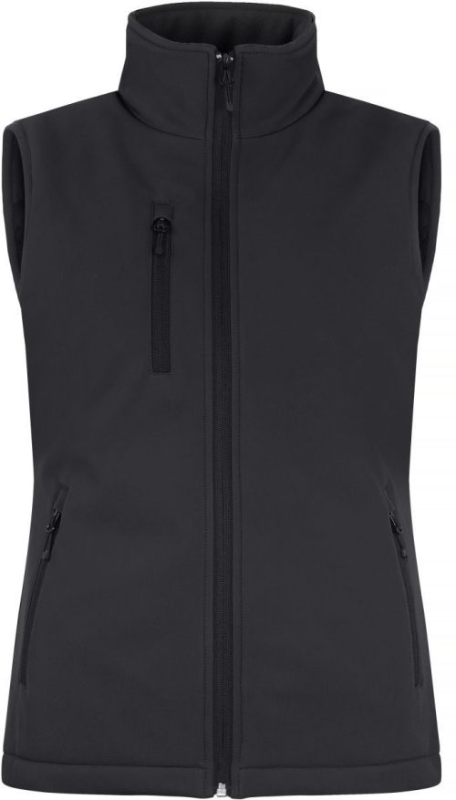 Wattierte Damen Softshell Weste Padded Softshell Vest Women – Clique in Black