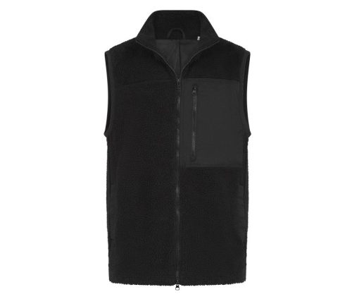 Recycled Sherpa Gilet FR855 – Front Row in Black