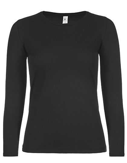 Women´s T-Shirt #E150 Long Sleeve – B&C BE INSPIRED in Black