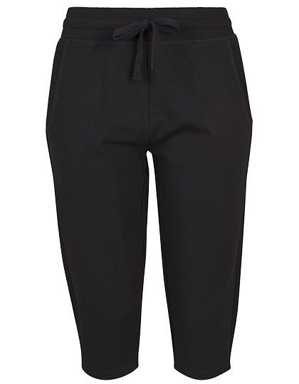 Ladies` Terry 3/4 Jogging Pants – Build Your Brand in Black