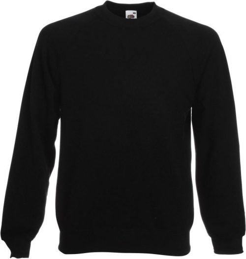 Raglan Sweater Classic Raglan Sweat – Fruit of the Loom in Black