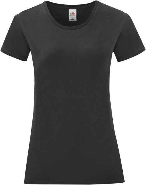 Damen T-Shirt Lady-Fit Iconic 150 T – Fruit of the Loom in Black