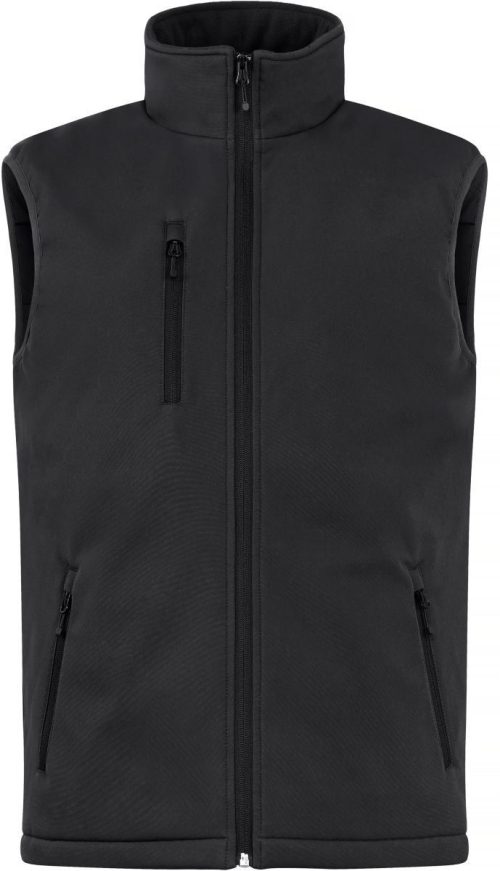 Wattierte Herren Softshell Weste Padded Softshell Vest Men – Clique in Black