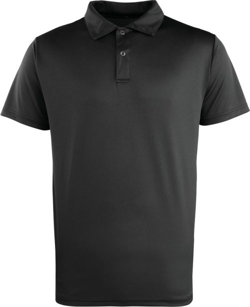 Coolchecker Stud Polo PR612 – Premier in Black