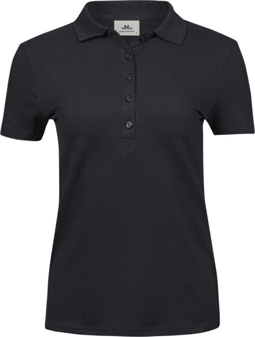Schweres Damen Luxus Stretch Piqué Polo TJ 145 – Tee Jays in Black