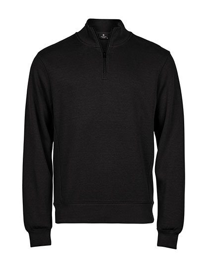 Ribbed Interlock Half Zip – Tee Jays in Black