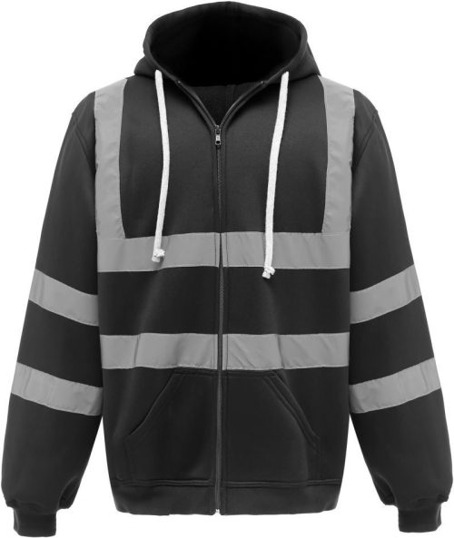 Hi-Vis Kapuzen Sweatjacke HVK 07 – Yoko in Black