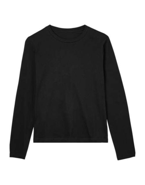 Mens Regular Long Sleeve Tee – True Blanks in Black