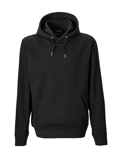 Unisex Hooded Sweatshirt – Utopic in Black