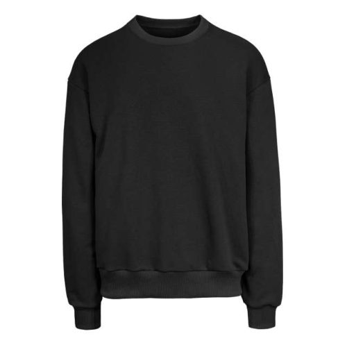 365 - Diagonal French Terry Crewneck Sweatshirt – Vesti in Black