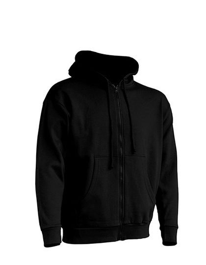 Zipped Hooded Sweater – JHK in Black