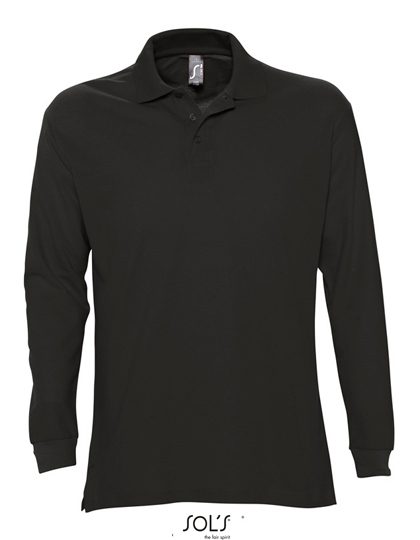Long Sleeve Polo Star – SOL´S in Black