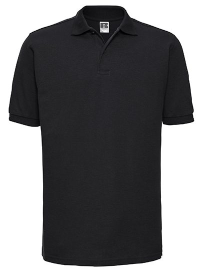 Hardwearing Polycotton Polo – Russell Athletic in Black