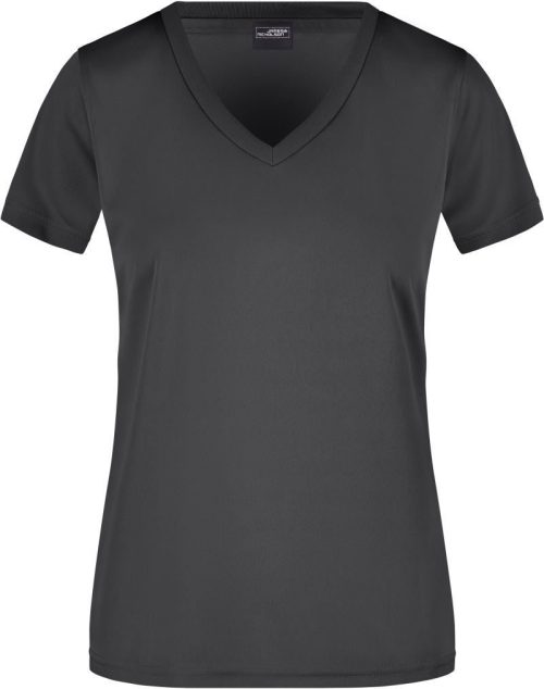 Damen V-Ausschnitt Sport T-Shirt JN 735 – Daiber in Black