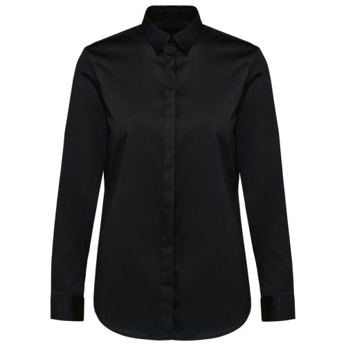 Ladies' Long-Sleeved Twill Shirt – Kariban Premium in Black