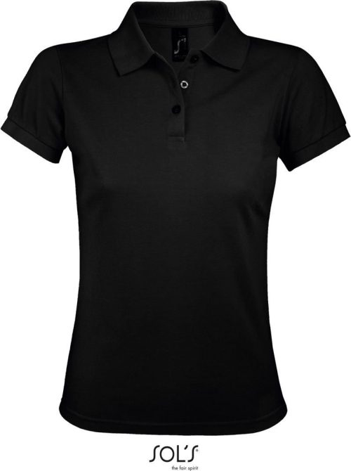 Schweres Damen Piqué Polo Prime Women – SOL'S in Black