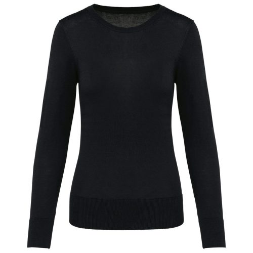 Supima®-Damenpullover mit Rundhalsausschnitt PK901 – Kariban Premium in Black