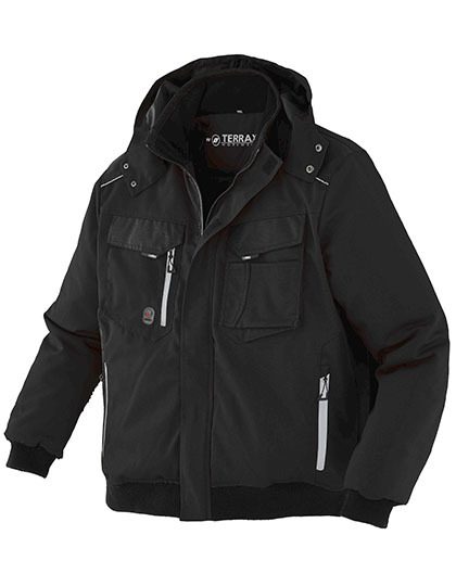 Men´s Pilot Jacket – Terrax Workwear in Black