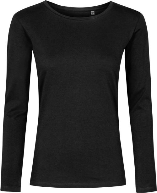 Damen T-Shirt langarm - X.O 1565 – Promodoro in Black