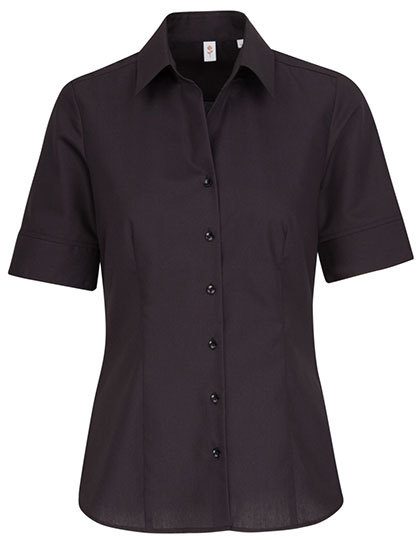 Women´s Blouse Regular Fit Short Sleeve – Seidensticker in Black