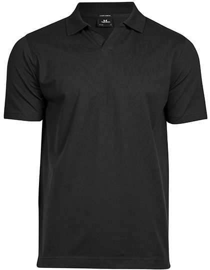 Luxury Stretch V-Neck Polo – Tee Jays in Black