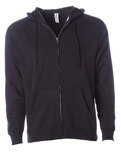 Unisex Midweight Special Blend Raglan Zip Hood – Independent in Black