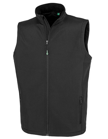 Men´s Recycled 2-Layer Printable Softshell Bodywarmer – Result Recycled in Black