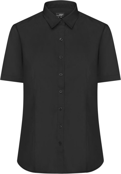Popeline Bluse kurzarm JN 679 – Daiber in Black