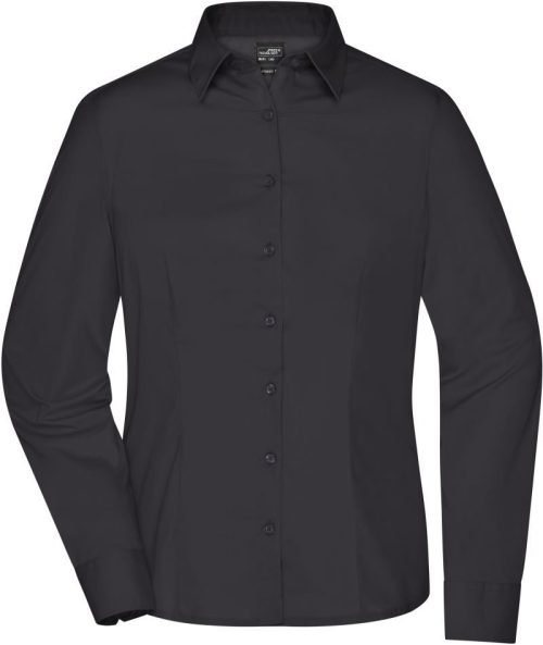 Popeline Business Bluse langarm JN 641 – Daiber in Black