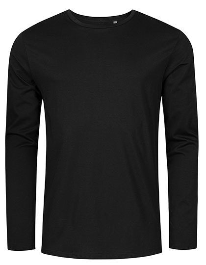 Men´s Roundneck T-Shirt Long Sleeve – X.O by Promodoro in Black