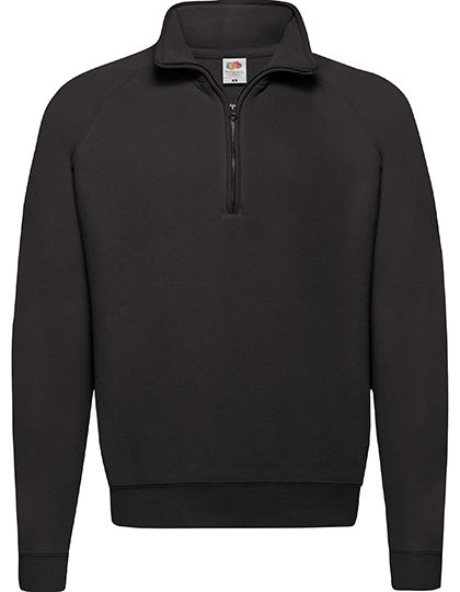 Classic Zip Neck Sweat – Fruit of the Loom in Black