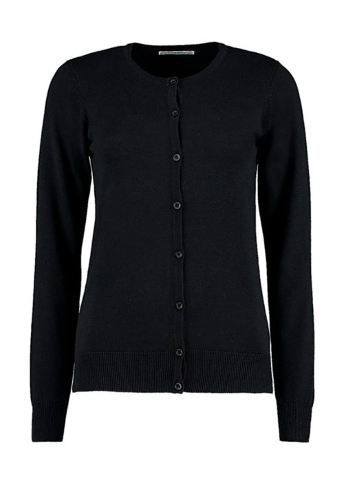 Women's Classic Fit Arundel Crew Neck Cardigan KK355 – Kustom Kit in Black