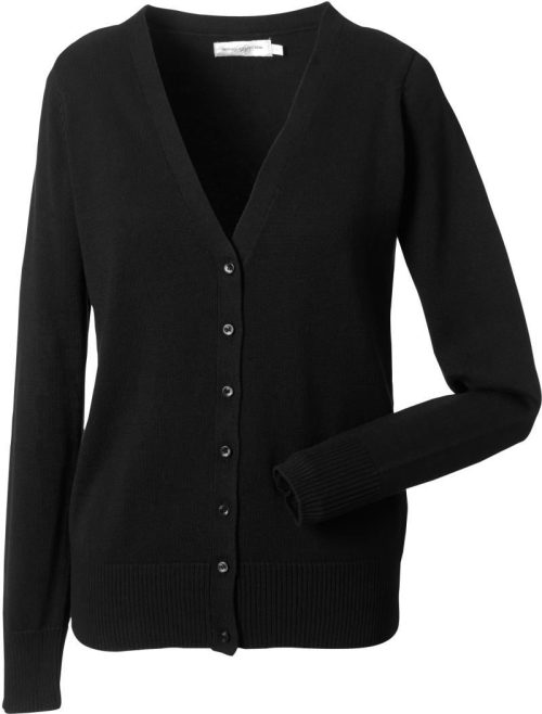 Damen V-Ausschnitt Strickjacke 715F – Russell Athletic in Black