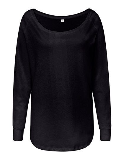Women´s Loose Fit Long Sleeve T – Mantis in Black