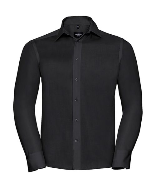 Tailored Ultimate Non-iron Shirt Ls 0R958M0 – Russell Collection in Black